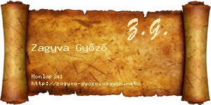 Zagyva Győző névjegykártya