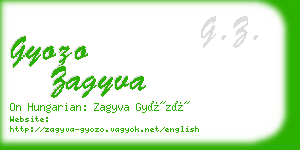 gyozo zagyva business card